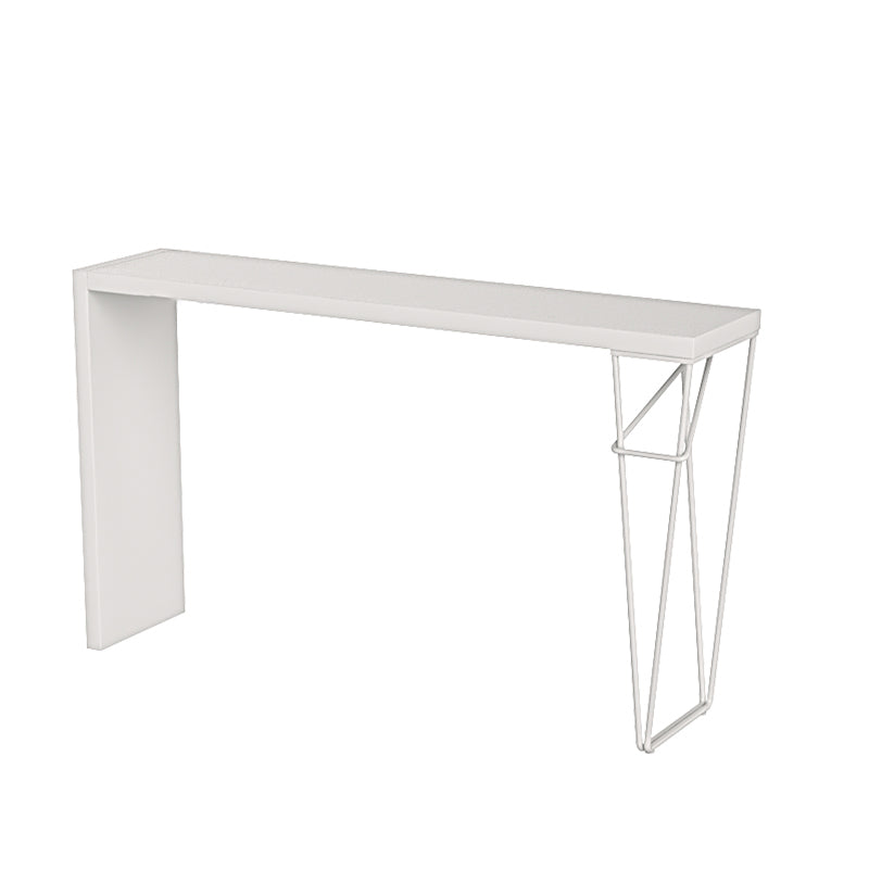 Modern White Bistro Bar Table Rectangle Solid Wood Bar Table for Home Without Chairs Clearhalo 'Bar Furniture' 'Bar Tables' 'bar_tables' 'furn' 'furn_bar_tables' 'Furniture' 'Kitchen & Dining Furniture' 6689827