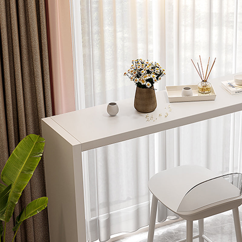 Modern White Bistro Bar Table Rectangle Solid Wood Bar Table for Home Clearhalo 'Bar Furniture' 'Bar Tables' 'bar_tables' 'furn' 'furn_bar_tables' 'Furniture' 'Kitchen & Dining Furniture' 6689830