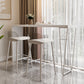 Modern White Bistro Bar Table Rectangle Solid Wood Bar Table for Home Clearhalo 'Bar Furniture' 'Bar Tables' 'bar_tables' 'furn' 'furn_bar_tables' 'Furniture' 'Kitchen & Dining Furniture' 6689833