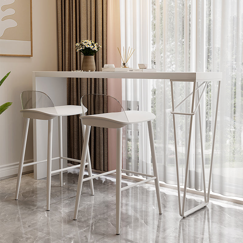 Modern White Bistro Bar Table Rectangle Solid Wood Bar Table for Home Clearhalo 'Bar Furniture' 'Bar Tables' 'bar_tables' 'furn' 'furn_bar_tables' 'Furniture' 'Kitchen & Dining Furniture' 6689833
