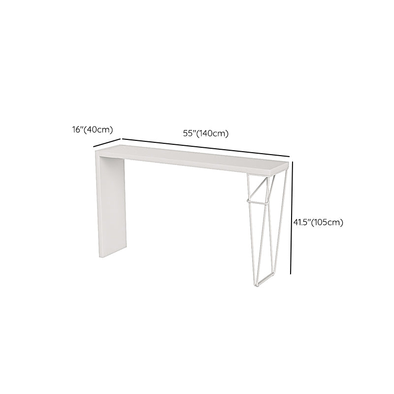 Modern White Bistro Bar Table Rectangle Solid Wood Bar Table for Home Clearhalo 'Bar Furniture' 'Bar Tables' 'bar_tables' 'furn' 'furn_bar_tables' 'Furniture' 'Kitchen & Dining Furniture' 6689838