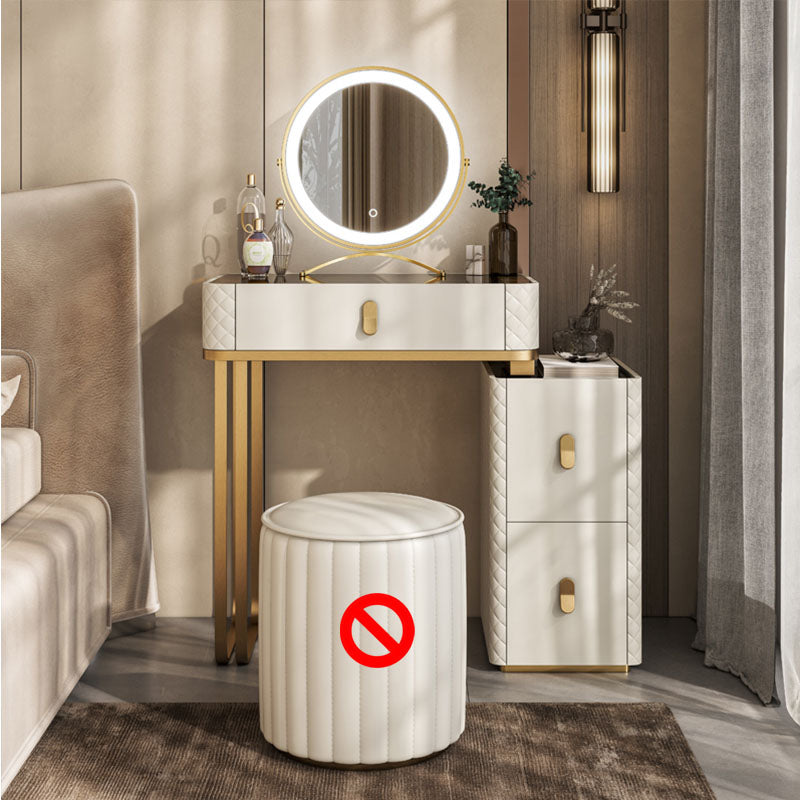 Glam Mirrored Vanity Desk Bedroom Vanity Dressing Table with Drawer