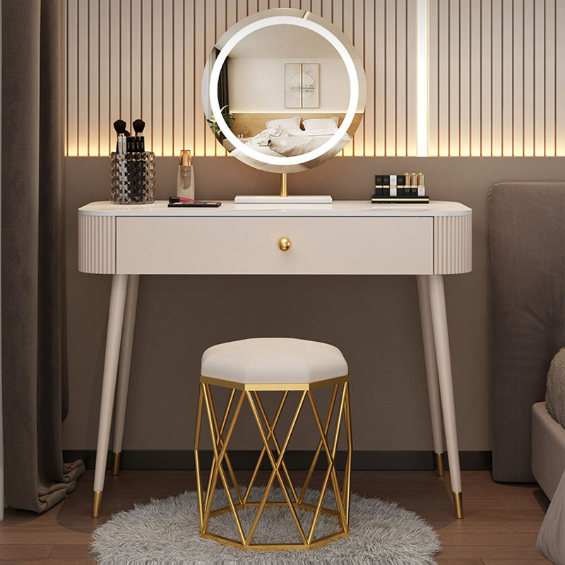 Tavolo da letto moderno a specchio illuminato tavolo da letto con cassetto