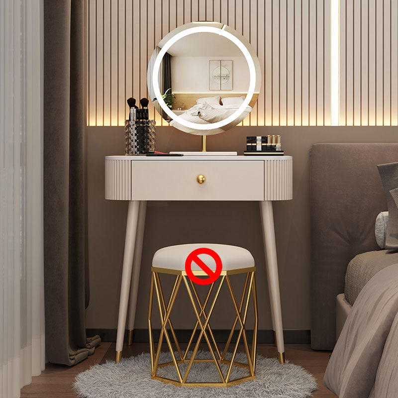 Tavolo da letto moderno a specchio illuminato tavolo da letto con cassetto