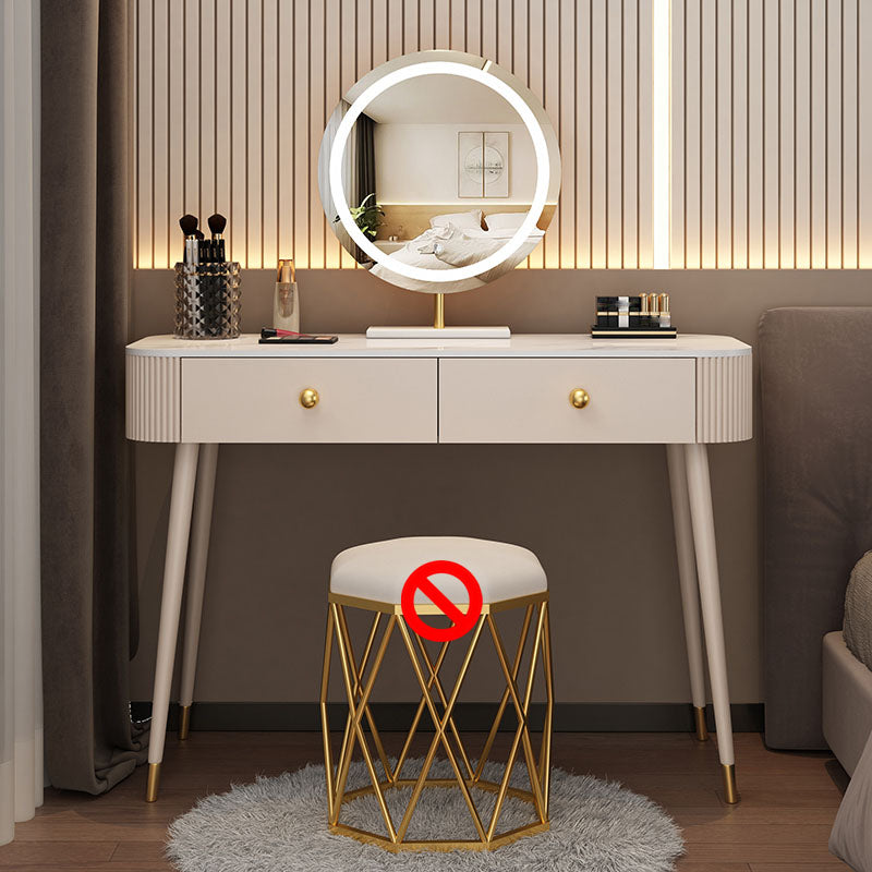 Tavolo da letto moderno a specchio illuminato tavolo da letto con cassetto