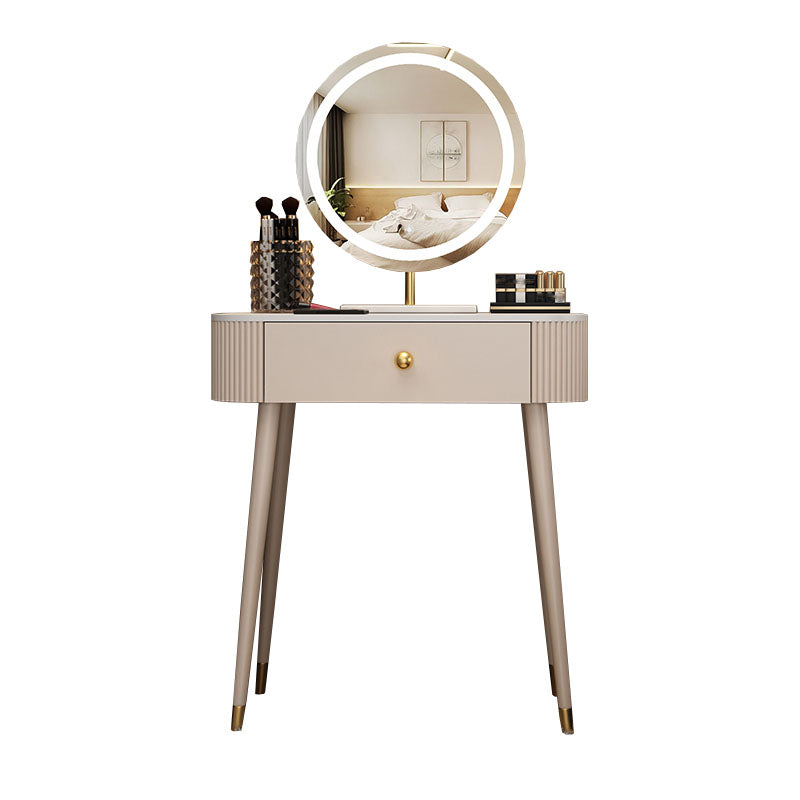 Tavolo da letto moderno a specchio illuminato tavolo da letto con cassetto