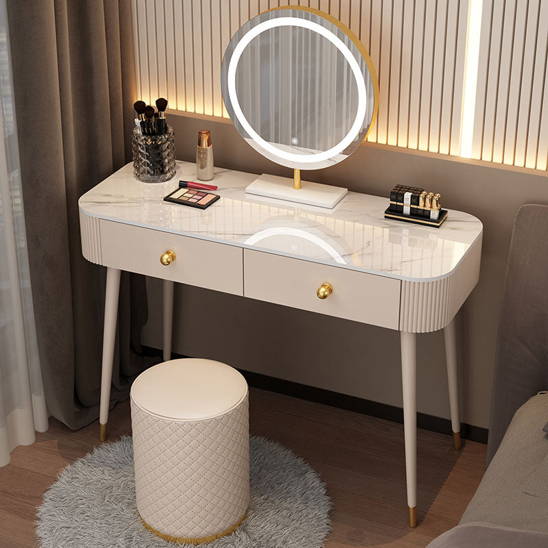 Tavolo da letto moderno a specchio illuminato tavolo da letto con cassetto