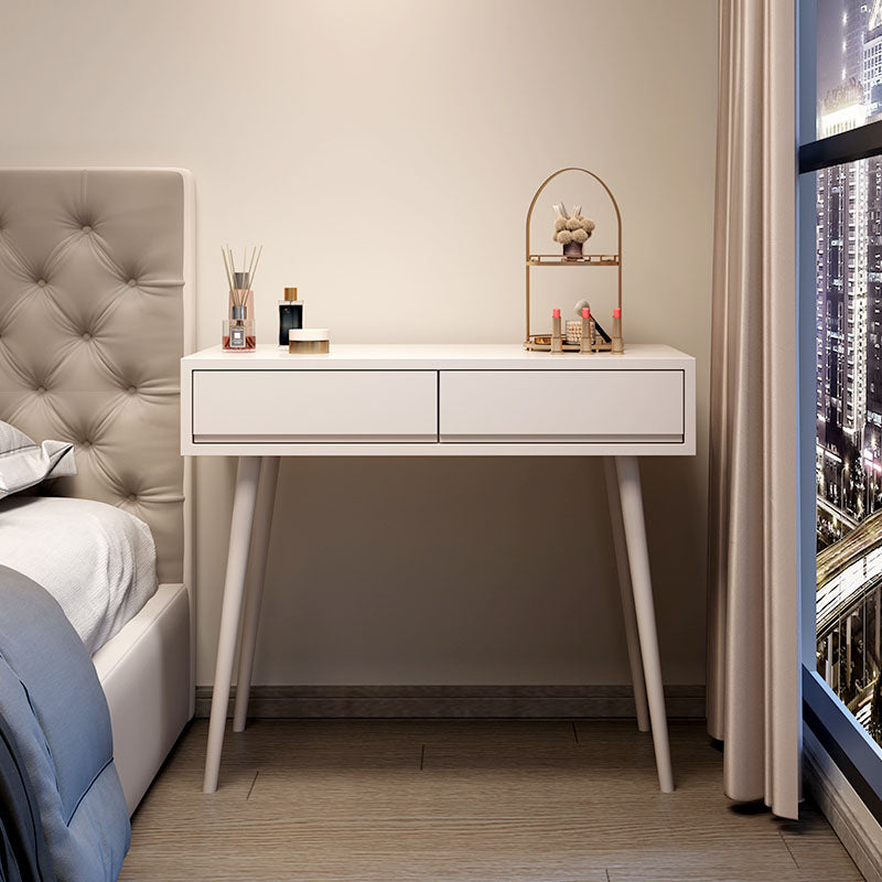 Tavolo da letto moderno a specchio illuminato tavolo da letto con set di feci