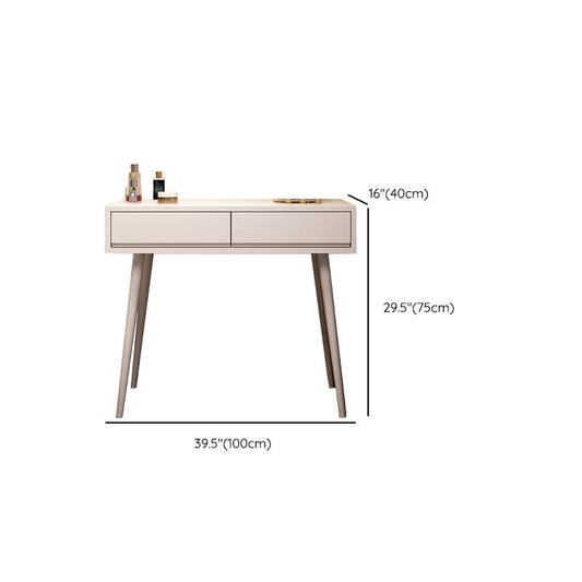 Tavolo da letto moderno a specchio illuminato tavolo da letto con set di feci