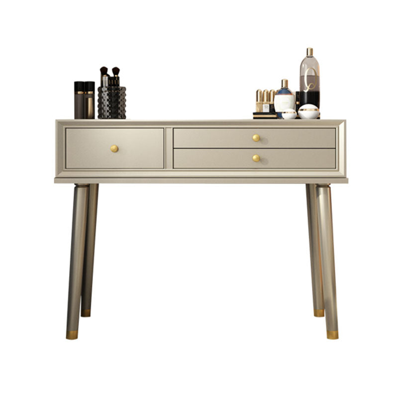 3 cassettes de tiroir bois avec table de maquillage et tabourets