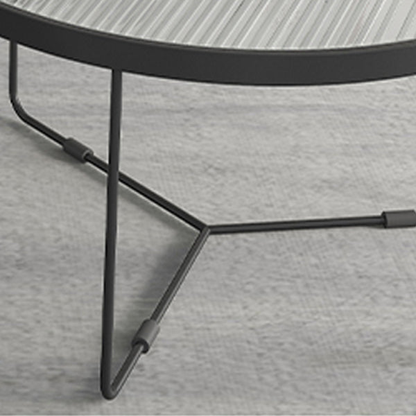 Contemporary Coffee Table Set Glass Round 2-Piece Coffee Cocktail Table Clearhalo 'Coffee & Accent Tables' 'Coffee Tables' 'coffee_tables' 'furn' 'furn_coffee_tables' 'Furniture' 'Living Room Furniture' 6691804