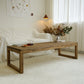 15"H Contemporary Coffee Table Solid Wood Coffee Cocktail Table