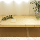 15"H Contemporary Coffee Table Solid Wood Coffee Cocktail Table