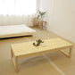 15"H Contemporary Coffee Table Solid Wood Coffee Cocktail Table