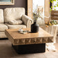 17"H Contemporary Coffee Table Solid Wood Pedestal Coffee Cocktail Table Clearhalo 'Coffee & Accent Tables' 'Coffee Tables' 'coffee_tables' 'furn' 'furn_coffee_tables' 'Furniture' 'Living Room Furniture' 6691919