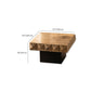 17"H Contemporary Coffee Table Solid Wood Pedestal Coffee Cocktail Table Clearhalo 'Coffee & Accent Tables' 'Coffee Tables' 'coffee_tables' 'furn' 'furn_coffee_tables' 'Furniture' 'Living Room Furniture' 6691927