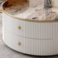 Round Frame Coffee Table Slate Nesting Coffee Table Set with Storage Clearhalo 'Coffee & Accent Tables' 'Coffee Tables' 'coffee_tables' 'furn' 'furn_coffee_tables' 'Furniture' 'Living Room Furniture' 6691953