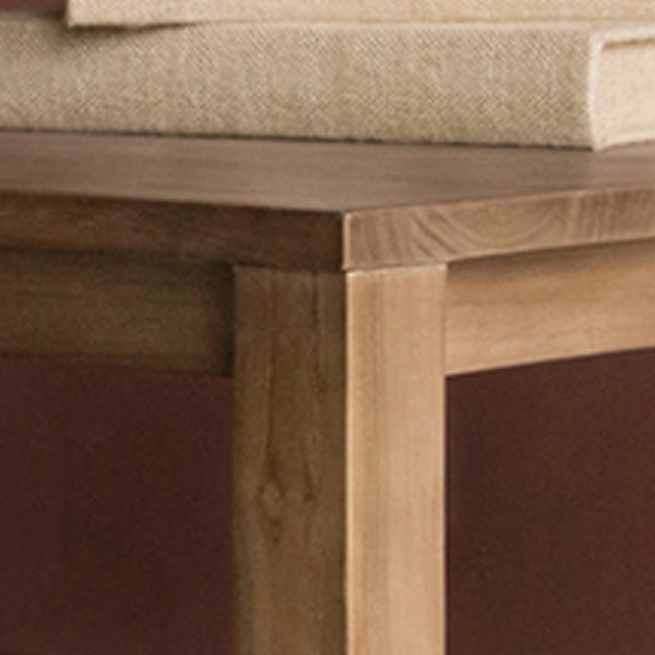 17"H moderner Couchtisch aus massivem Holz, Kaffee-Cocktailtisch mit Stauraum