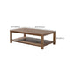 17"H moderner Couchtisch aus massivem Holz, Kaffee-Cocktailtisch mit Stauraum