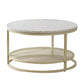 16"H Contemporary Coffee Table White Coffee Cocktail Table with Storage 31.5"L x 31.5"W x 16.5"H Clearhalo 'Coffee & Accent Tables' 'Coffee Tables' 'coffee_tables' 'furn' 'furn_coffee_tables' 'Furniture' 'Living Room Furniture' 6691983