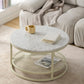 16"H Contemporary Coffee Table White Coffee Cocktail Table with Storage Clearhalo 'Coffee & Accent Tables' 'Coffee Tables' 'coffee_tables' 'furn' 'furn_coffee_tables' 'Furniture' 'Living Room Furniture' 6691986