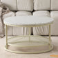 16"H Contemporary Coffee Table White Coffee Cocktail Table with Storage Clearhalo 'Coffee & Accent Tables' 'Coffee Tables' 'coffee_tables' 'furn' 'furn_coffee_tables' 'Furniture' 'Living Room Furniture' 6691987