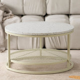 16"H Contemporary Coffee Table White Coffee Cocktail Table with Storage Clearhalo 'Coffee & Accent Tables' 'Coffee Tables' 'coffee_tables' 'furn' 'furn_coffee_tables' 'Furniture' 'Living Room Furniture' 6691987