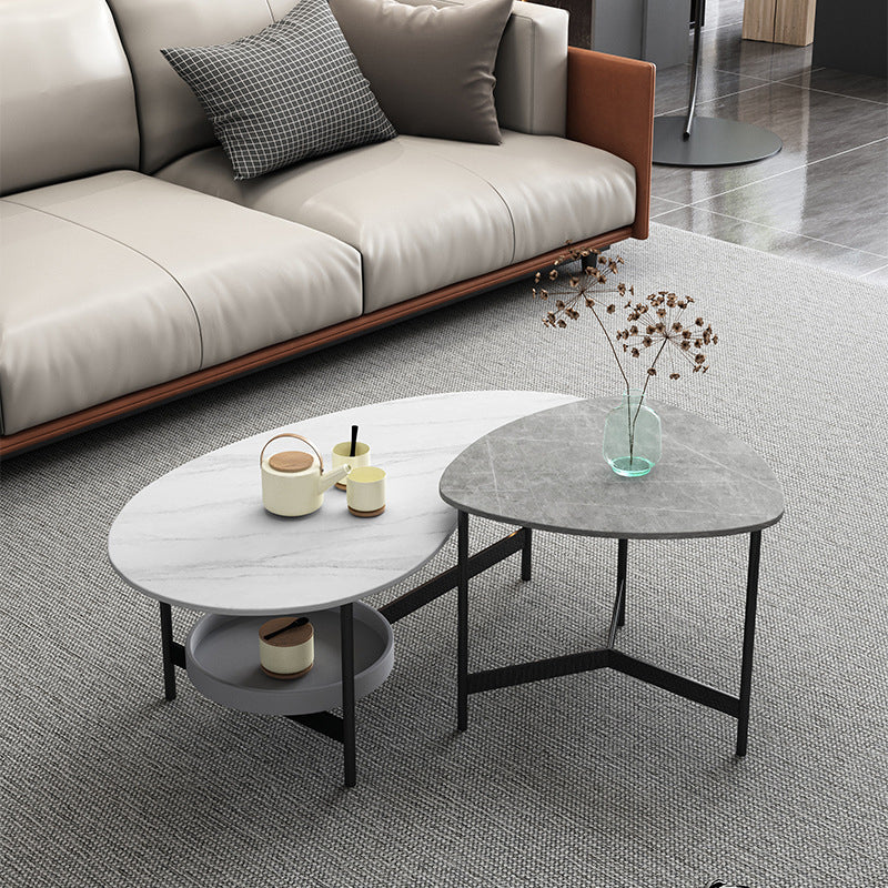 Modern Slate Bunching Tables Free-Form Coffee Table Set with 3 Legs Clearhalo 'Coffee & Accent Tables' 'Coffee Tables' 'coffee_tables' 'furn' 'furn_coffee_tables' 'Furniture' 'Living Room Furniture' 6691999