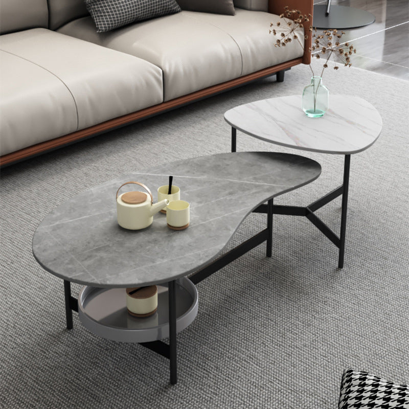 Modern Slate Bunching Tables Free-Form Coffee Table Set with 3 Legs Clearhalo 'Coffee & Accent Tables' 'Coffee Tables' 'coffee_tables' 'furn' 'furn_coffee_tables' 'Furniture' 'Living Room Furniture' 6692000