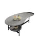 Modern Slate Bunching Tables Free-Form Coffee Table Set with 3 Legs 43"L x 24"W x 16"H Grey Clearhalo 'Coffee & Accent Tables' 'Coffee Tables' 'coffee_tables' 'furn' 'furn_coffee_tables' 'Furniture' 'Living Room Furniture' 6692001