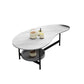 Modern Slate Bunching Tables Free-Form Coffee Table Set with 3 Legs 43"L x 24"W x 16"H White Clearhalo 'Coffee & Accent Tables' 'Coffee Tables' 'coffee_tables' 'furn' 'furn_coffee_tables' 'Furniture' 'Living Room Furniture' 6692002
