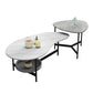 Modern Slate Bunching Tables Free-Form Coffee Table Set with 3 Legs 43"L x 24"W x 16"H + 22"L x 22"W x 20"H White Clearhalo 'Coffee & Accent Tables' 'Coffee Tables' 'coffee_tables' 'furn' 'furn_coffee_tables' 'Furniture' 'Living Room Furniture' 6692005