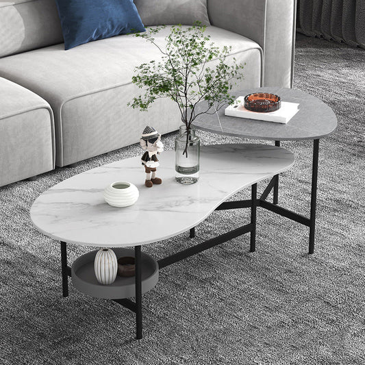 Modern Slate Bunching Tables Free-Form Coffee Table Set with 3 Legs