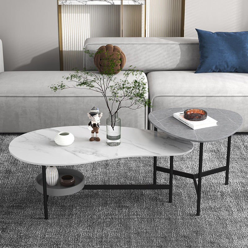 Modern Slate Bunching Tables Free-Form Coffee Table Set with 3 Legs Clearhalo 'Coffee & Accent Tables' 'Coffee Tables' 'coffee_tables' 'furn' 'furn_coffee_tables' 'Furniture' 'Living Room Furniture' 6692014