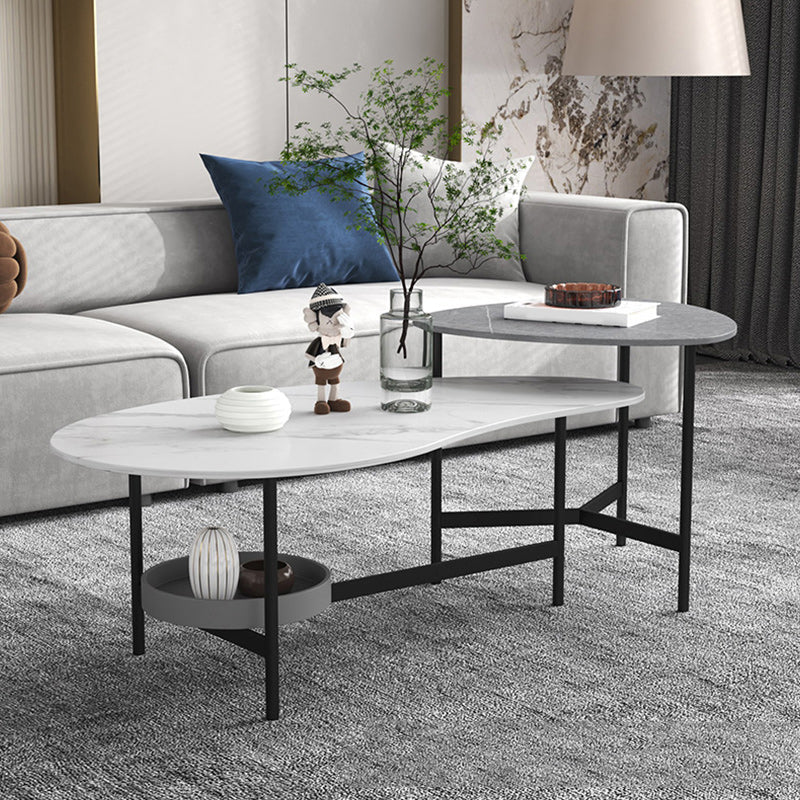 Modern Slate Bunching Tables Free-Form Coffee Table Set with 3 Legs Clearhalo 'Coffee & Accent Tables' 'Coffee Tables' 'coffee_tables' 'furn' 'furn_coffee_tables' 'Furniture' 'Living Room Furniture' 6692016