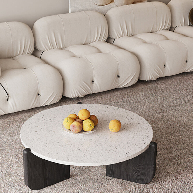 13"H eigentijdse salontafel 3 poten ronde koffiecocktailtafel