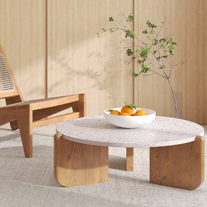 13"H eigentijdse salontafel 3 poten ronde koffiecocktailtafel