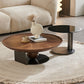 Modern Round Wood Single Coffee Table Pedestal Bunching Tables Clearhalo 'Coffee & Accent Tables' 'Coffee Tables' 'coffee_tables' 'furn' 'furn_coffee_tables' 'Furniture' 'Living Room Furniture' 6692118