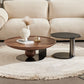 Modern Round Wood Single Coffee Table Pedestal Bunching Tables Clearhalo 'Coffee & Accent Tables' 'Coffee Tables' 'coffee_tables' 'furn' 'furn_coffee_tables' 'Furniture' 'Living Room Furniture' 6692119