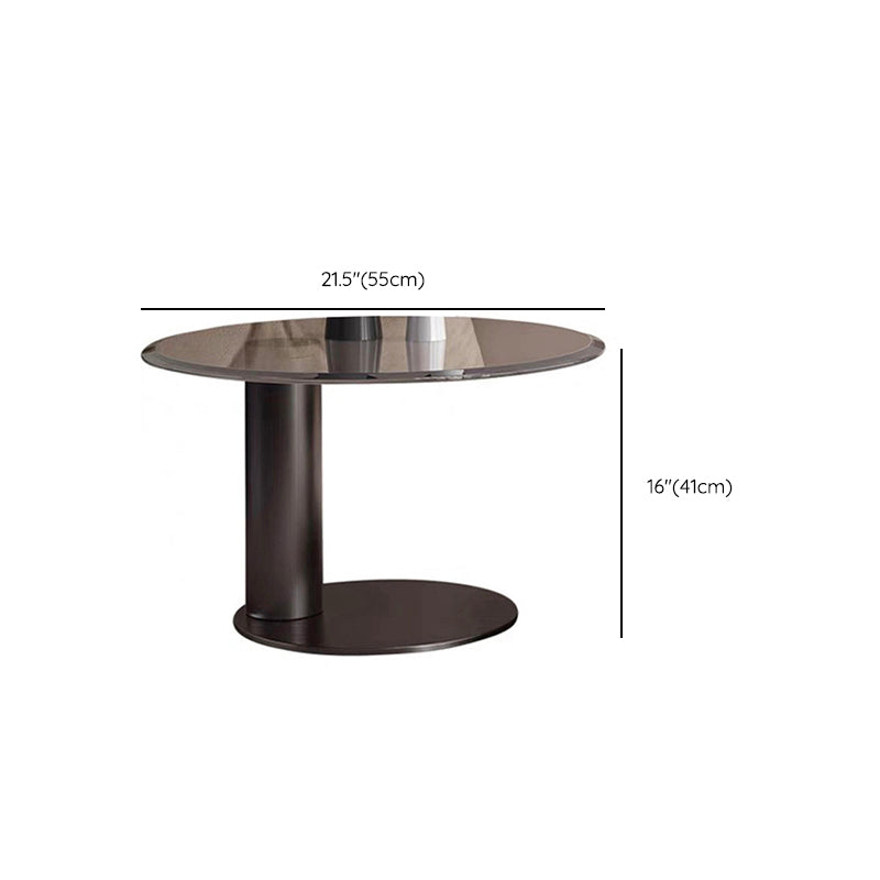 Modern Round Wood Single Coffee Table Pedestal Bunching Tables Clearhalo 'Coffee & Accent Tables' 'Coffee Tables' 'coffee_tables' 'furn' 'furn_coffee_tables' 'Furniture' 'Living Room Furniture' 6692133