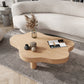 Free-Form Single Coffee Table Solid Wood Coffee Table with 3 Legs Clearhalo 'Coffee & Accent Tables' 'Coffee Tables' 'coffee_tables' 'furn' 'furn_coffee_tables' 'Furniture' 'Living Room Furniture' 6692138
