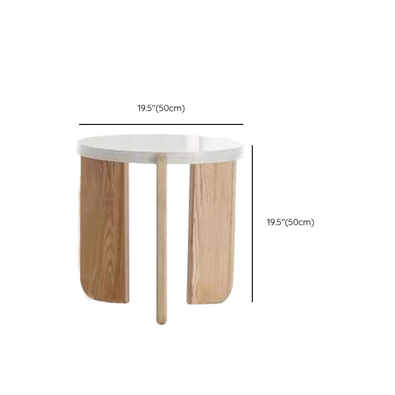 3 Legs Single Coffee Table Modern Round White Slate Coffee Table Clearhalo 'Coffee & Accent Tables' 'Coffee Tables' 'coffee_tables' 'furn' 'furn_coffee_tables' 'Furniture' 'Living Room Furniture' 6692160