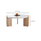 3 Legs Single Coffee Table Modern Round White Slate Coffee Table Clearhalo 'Coffee & Accent Tables' 'Coffee Tables' 'coffee_tables' 'furn' 'furn_coffee_tables' 'Furniture' 'Living Room Furniture' 6692161