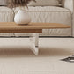 2 Legs Single Coffee Table Solid Wood Natural Free-Form Coffee Table
