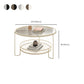 Round Tropical Single Coffee Table No Distressing Glass Coffee Table with 3 Legs Clearhalo 'Coffee & Accent Tables' 'Coffee Tables' 'coffee_tables' 'furn' 'furn_coffee_tables' 'Furniture' 'Living Room Furniture' 6692204