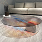 Round No Distressing Coffee Table Glass Tropical Single Coffee Table with 2 Legs Clearhalo 'Coffee & Accent Tables' 'Coffee Tables' 'coffee_tables' 'furn' 'furn_coffee_tables' 'Furniture' 'Living Room Furniture' 6692221
