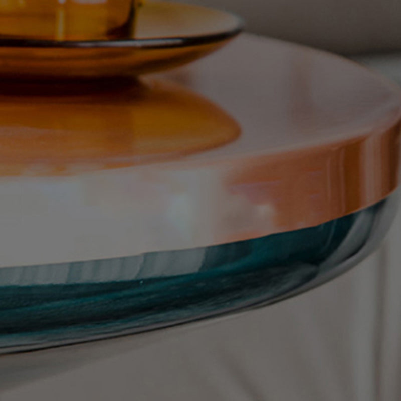Round No Distressing Coffee Table Glass Tropical Single Coffee Table with 2 Legs Clearhalo 'Coffee & Accent Tables' 'Coffee Tables' 'coffee_tables' 'furn' 'furn_coffee_tables' 'Furniture' 'Living Room Furniture' 6692225