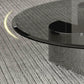 3 Legs Glass Single Coffee Table Tropical No Distressing Coffee Table