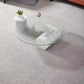 Tropical Round Cocktail Table Glass Pedestal Single Coffee Table White Clearhalo 'Coffee & Accent Tables' 'Coffee Tables' 'coffee_tables' 'furn' 'furn_coffee_tables' 'Furniture' 'Living Room Furniture' 6692268