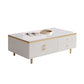 Slate Nesting Coffee Table Set Glam Coffee Table Set with Storage